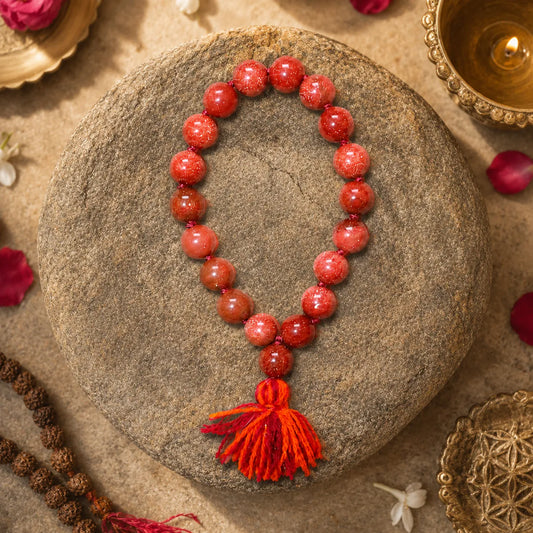 10MM Chand Sitara Stone Bracelet with Sparkling Goldstone Beads and Premium Handmade Design for Men and Women