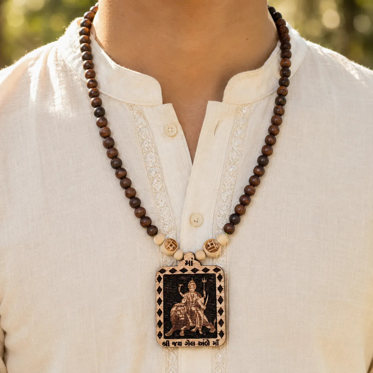 Jay Shree Gelambe Ma Pedal Tulsi Mala 108 Beads Original Sacred Tulsi Mala for Prayer Meditation and Spiritual Devotion