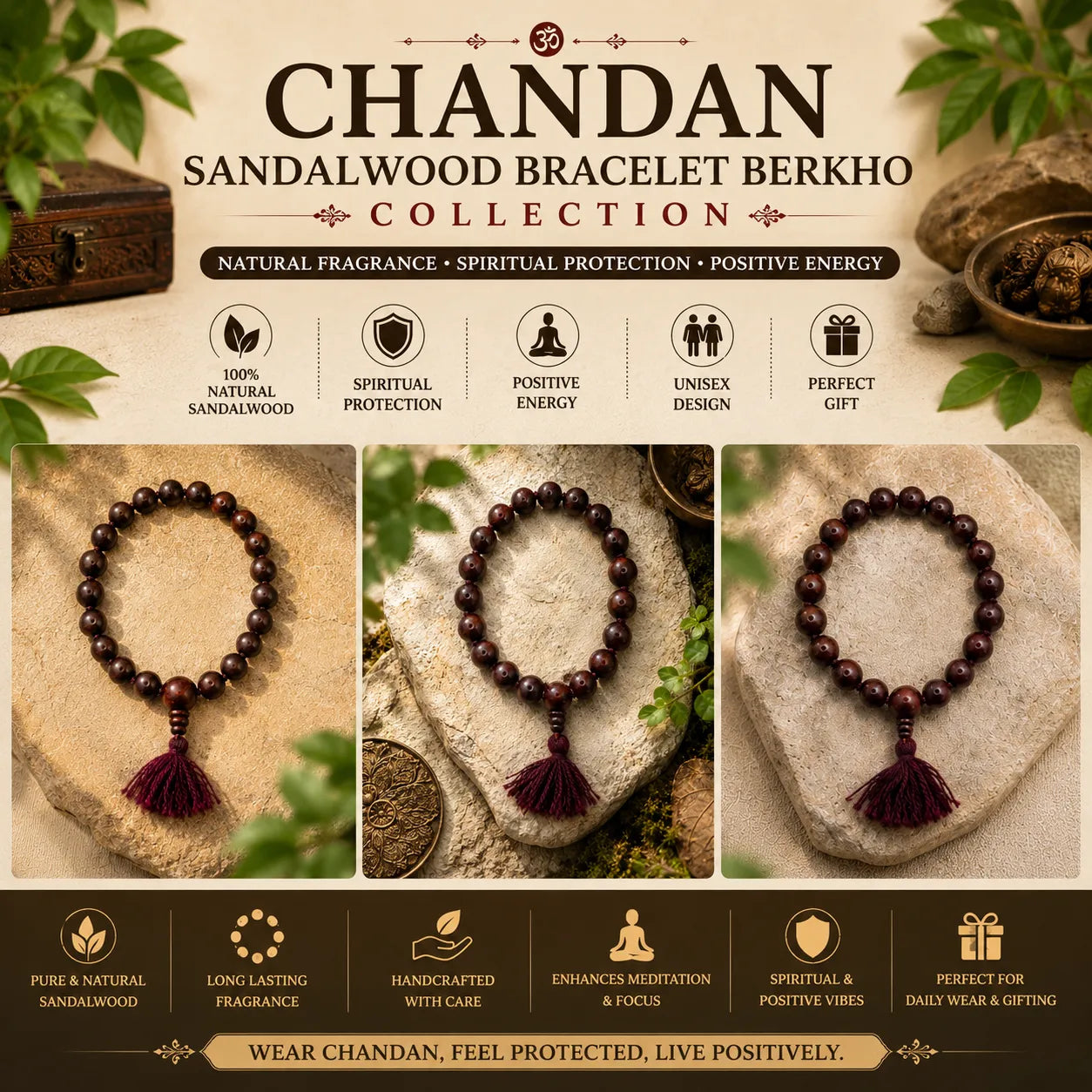 Explore Our Original Chandan Sandalwood Bracelet Berkho Collection