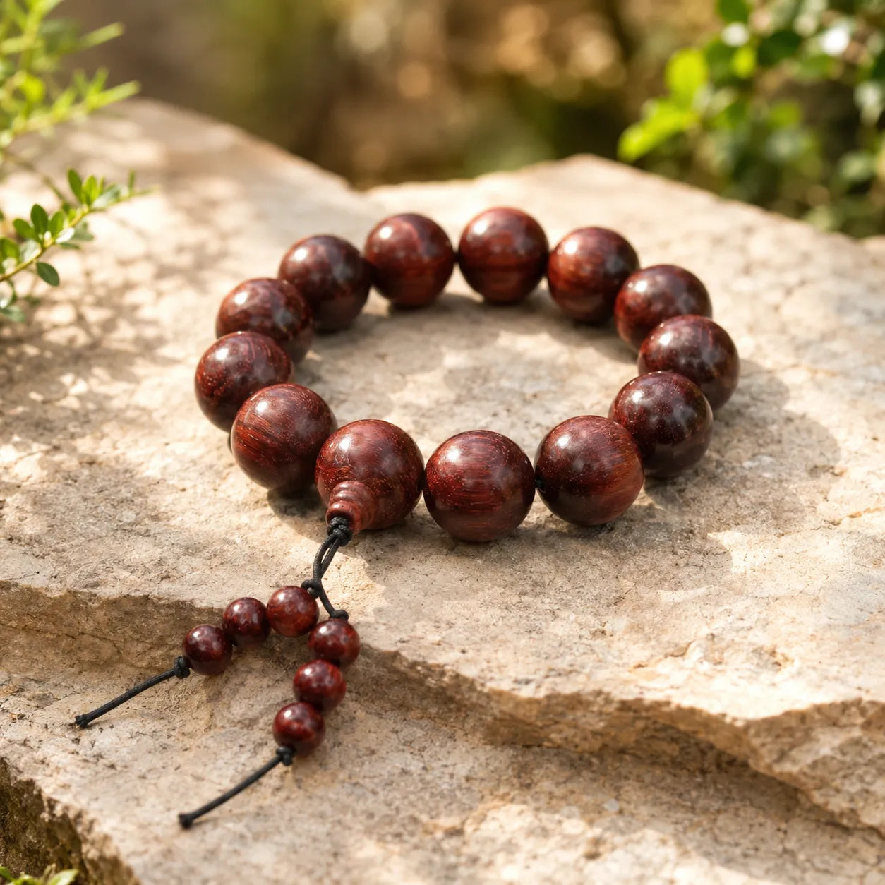 20MM Original Chandan Sandalwood Berkho Bracelet with Elastic handmade natural sandalwood spiritual mala bracelet for meditation prayer and yoga