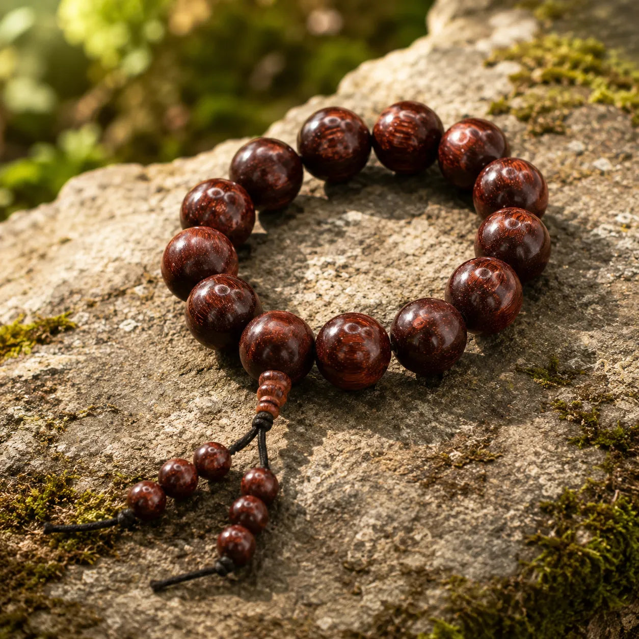 20MM Original Chandan Sandalwood Berkho Bracelet with Elastic handmade natural sandalwood spiritual mala bracelet for meditation prayer and yoga