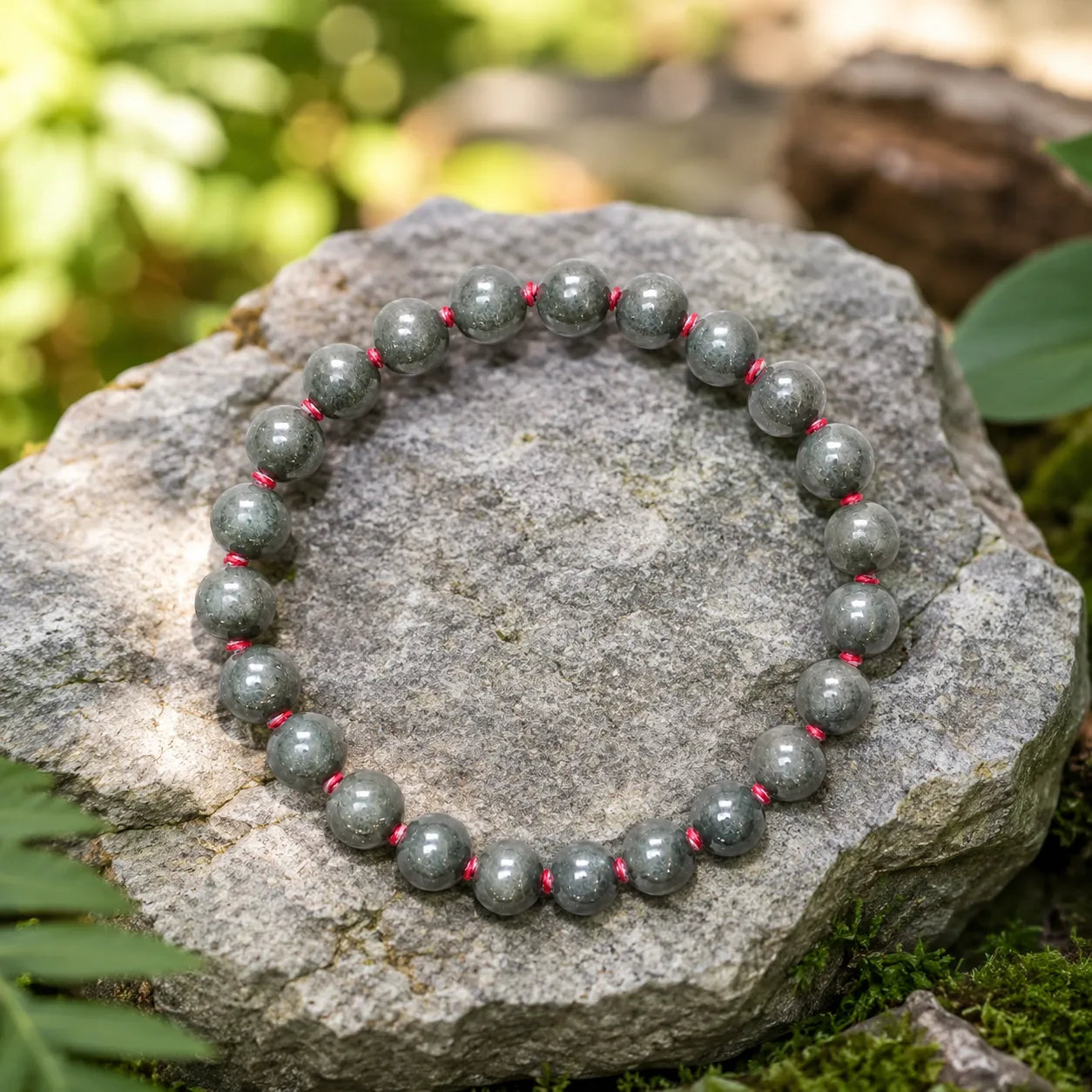 8MM Natural Pyrite Stone Bracelet with Smooth Polished Grey Gemstone Beads for Men and Women