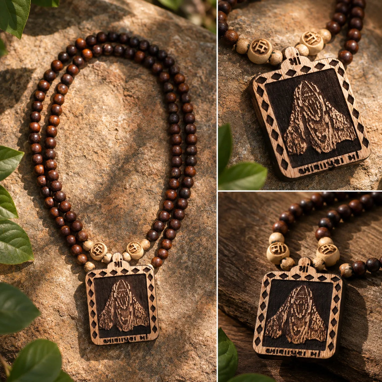 Aashapura Mata Pedal Tulsi Mala 108 Beads Original Sacred Tulsi Mala for Prayer Meditation and Spiritual Devotion