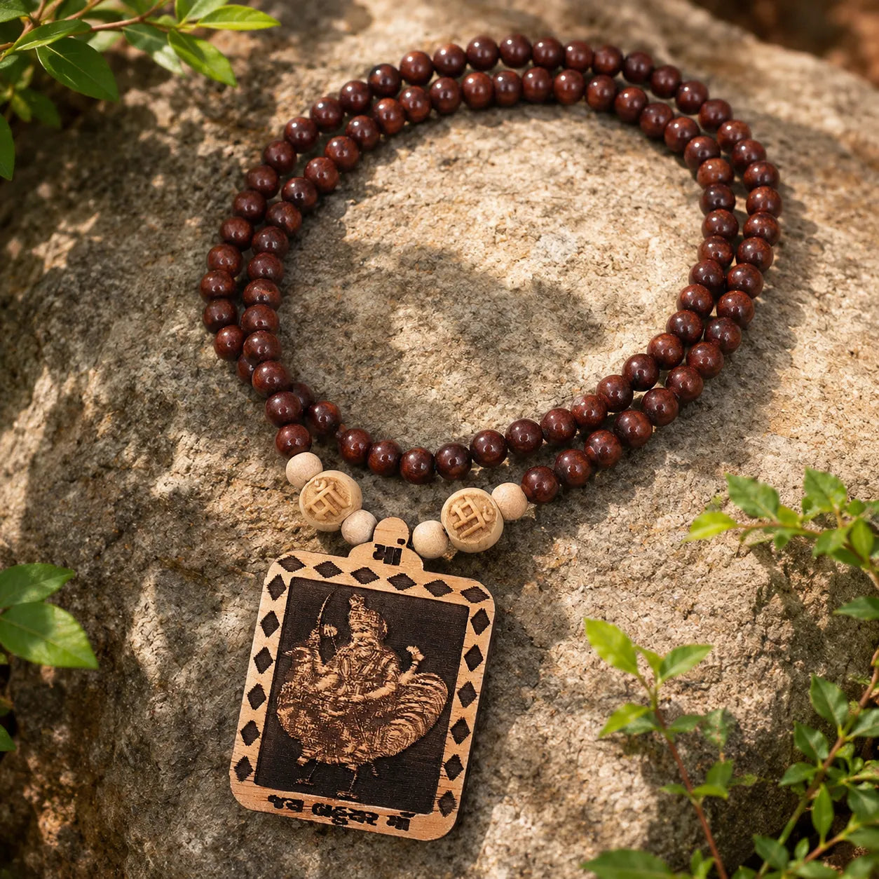 Bahuchar Mata Pedal Tulsi Mala 108 Beads Original Sacred Tulsi Mala for Prayer Meditation and Spiritual Devotion