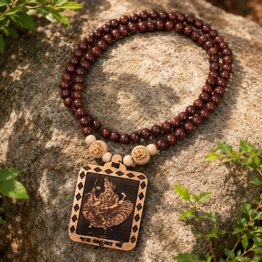 Bahuchar Mata Pedal Tulsi Mala 108 Beads Original Sacred Tulsi Mala for Prayer Meditation and Spiritual Devotion