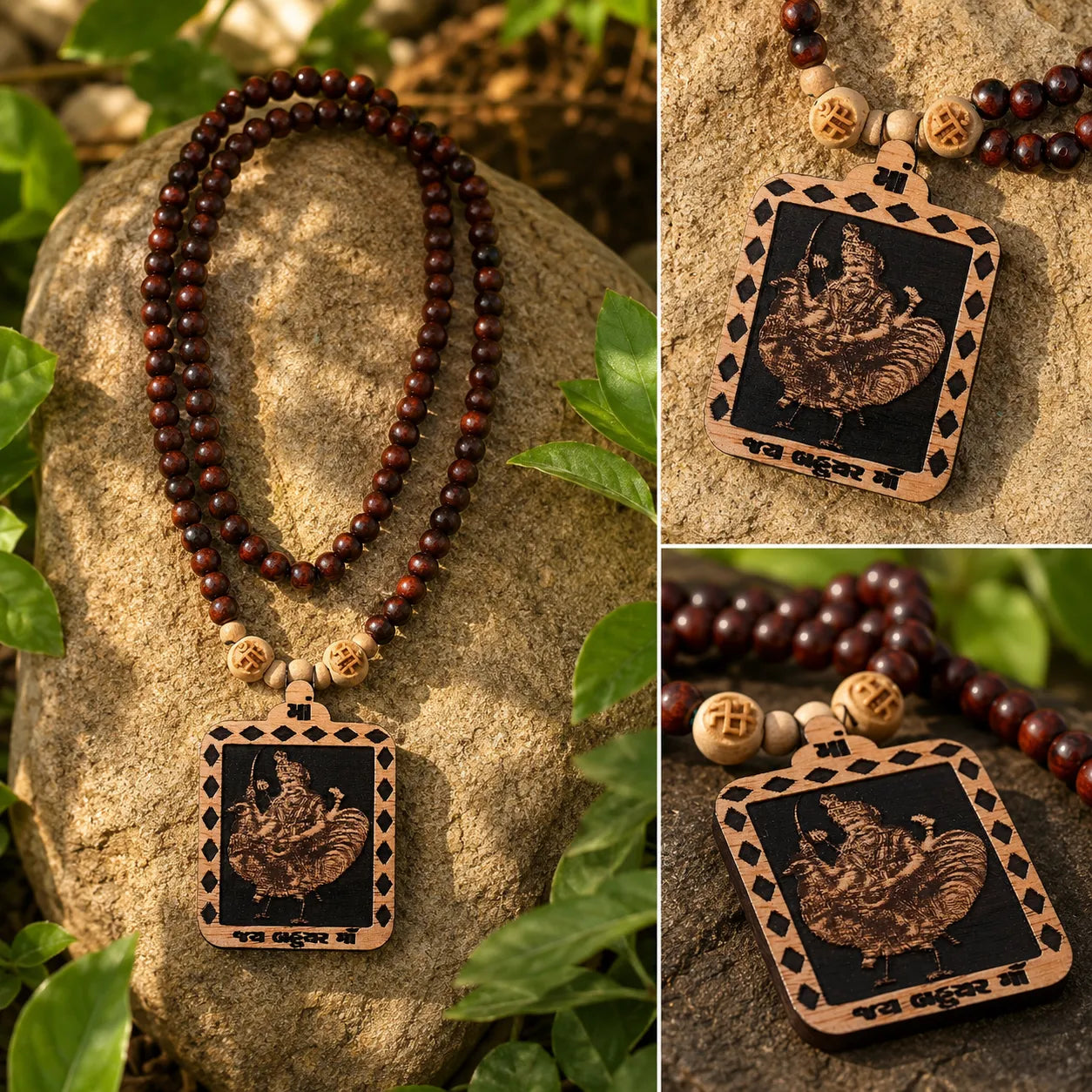 Bahuchar Mata Pedal Tulsi Mala 108 Beads Original Sacred Tulsi Mala for Prayer Meditation and Spiritual Devotion