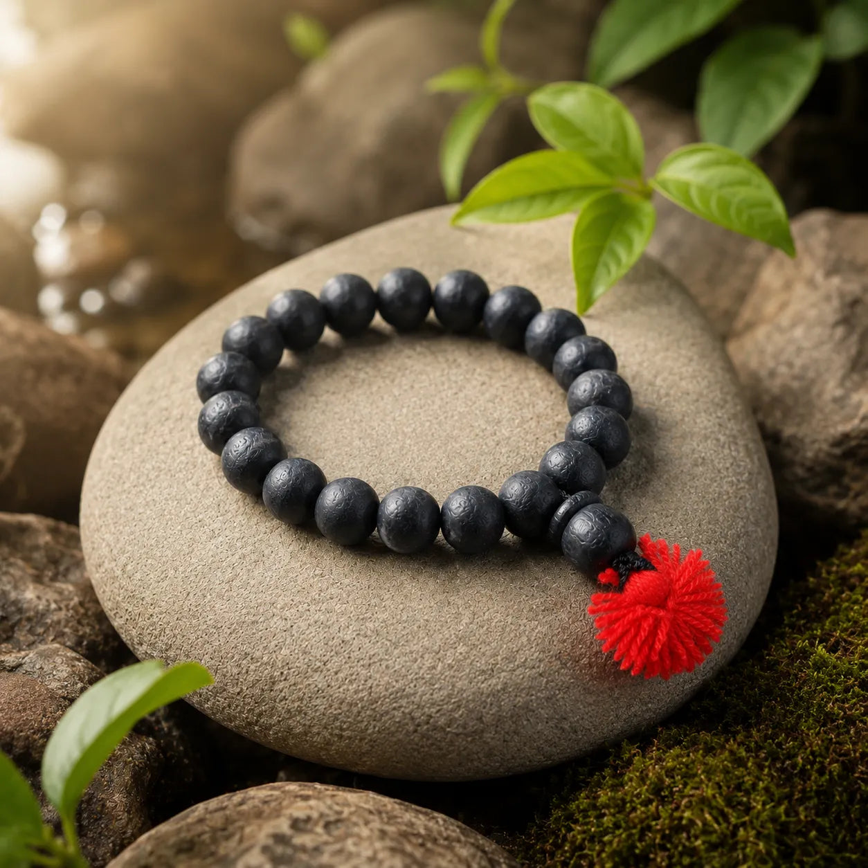 12MM Black Color Original Van Tulsi Berkho Bracelet Handmade Natural Tulsi Wood Spiritual Bracelet