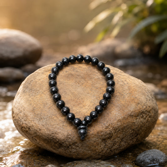 8MM Black Color Original Van Tulsi Berkho Bracelet Natural Tulsi Wood Bead Bracelet