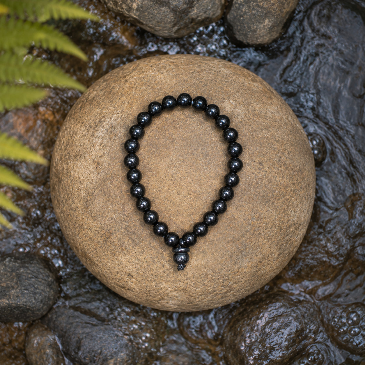 8MM Black Color Original Van Tulsi Berkho Bracelet Natural Tulsi Wood Bead Bracelet