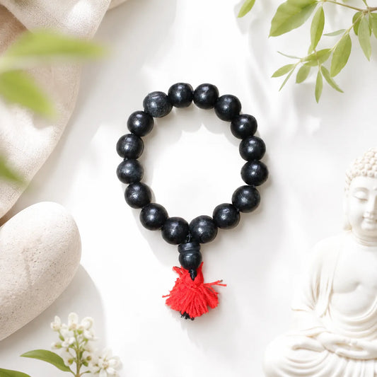 16MM Black Color Original Van Tulsi Berkho Bracelet Handmade Natural Tulsi Wood Spiritual Bracelet