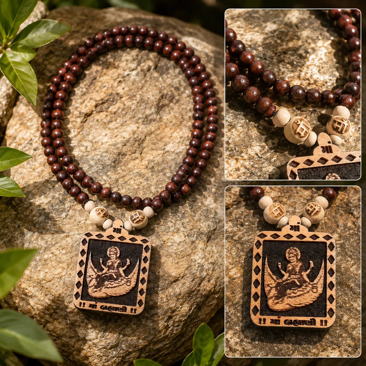 Brahmani Mata Pedal Tulsi Mala 108 Beads Original Sacred Tulsi Mala for Prayer Meditation and Spiritual Devotion