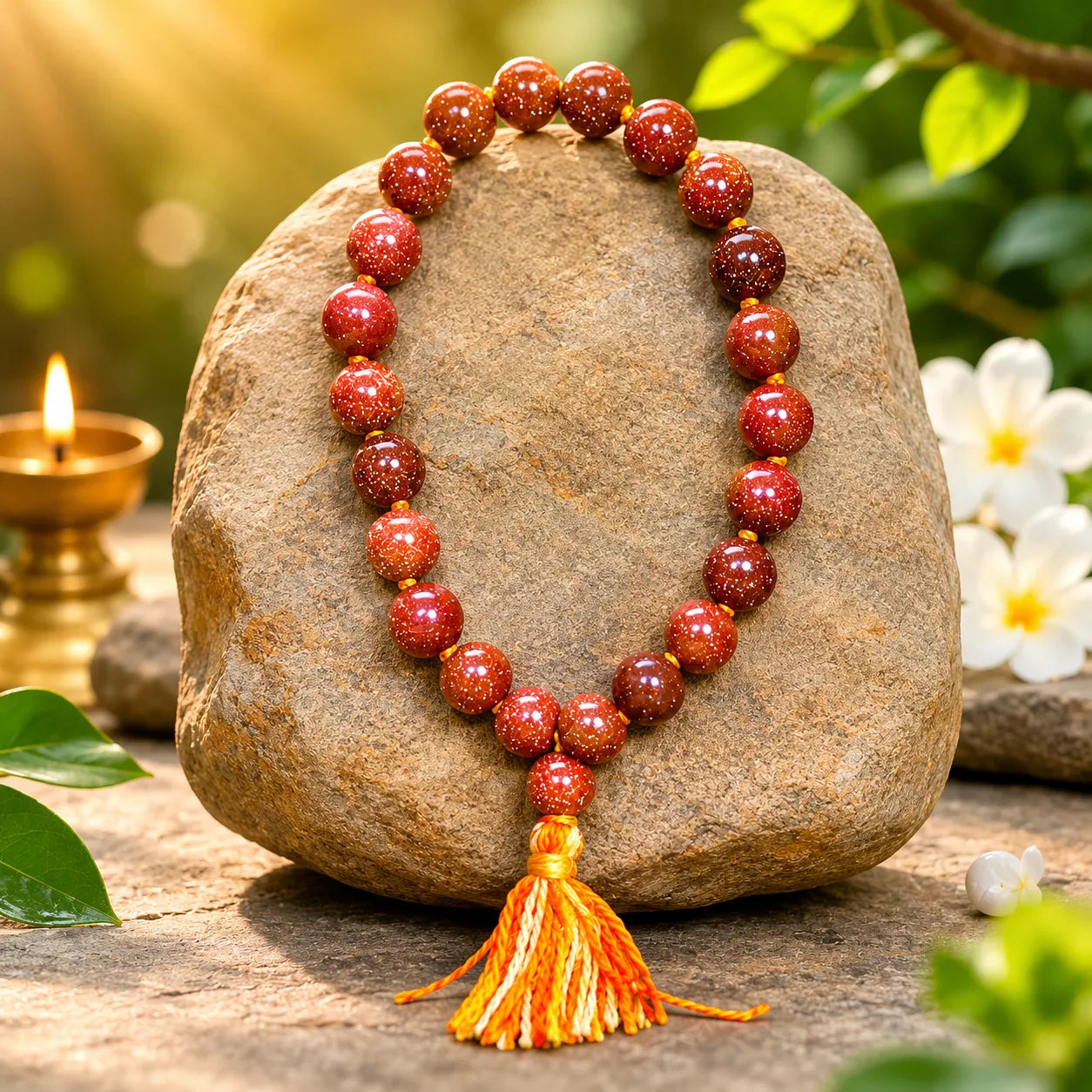 Chand Sitara Stone Bracelet 8MM Premium Spiritual Bead Bracelet with Sparkling Stone Beads