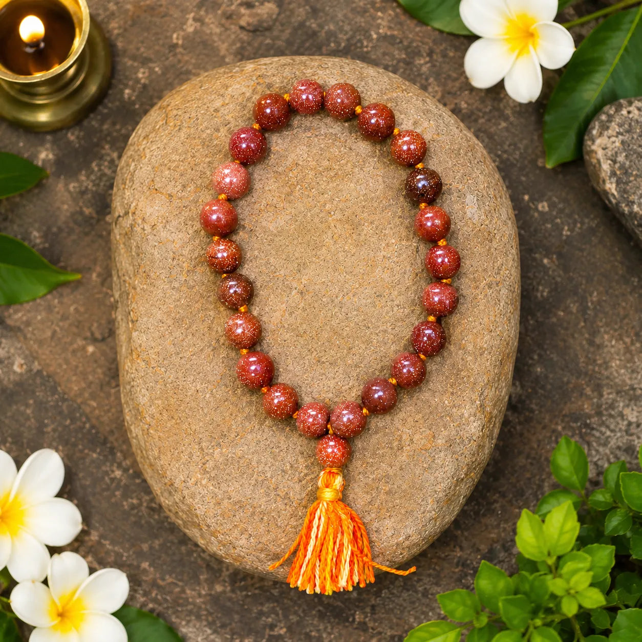 Chand Sitara Stone Bracelet 8MM Premium Spiritual Bead Bracelet with Sparkling Stone Beads
