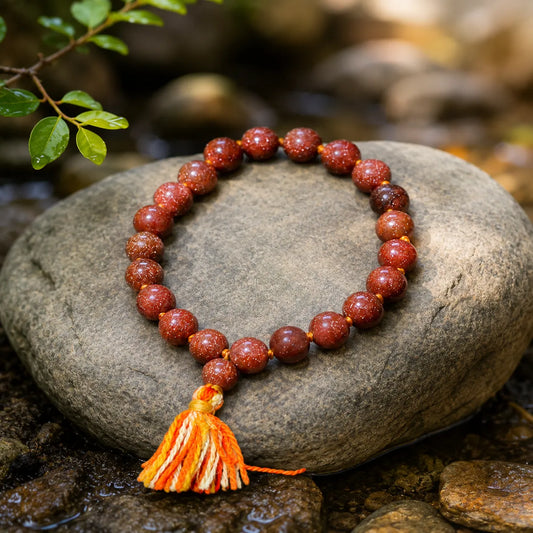 Chand Sitara Stone Bracelet 8MM Premium Spiritual Bead Bracelet with Sparkling Stone Beads