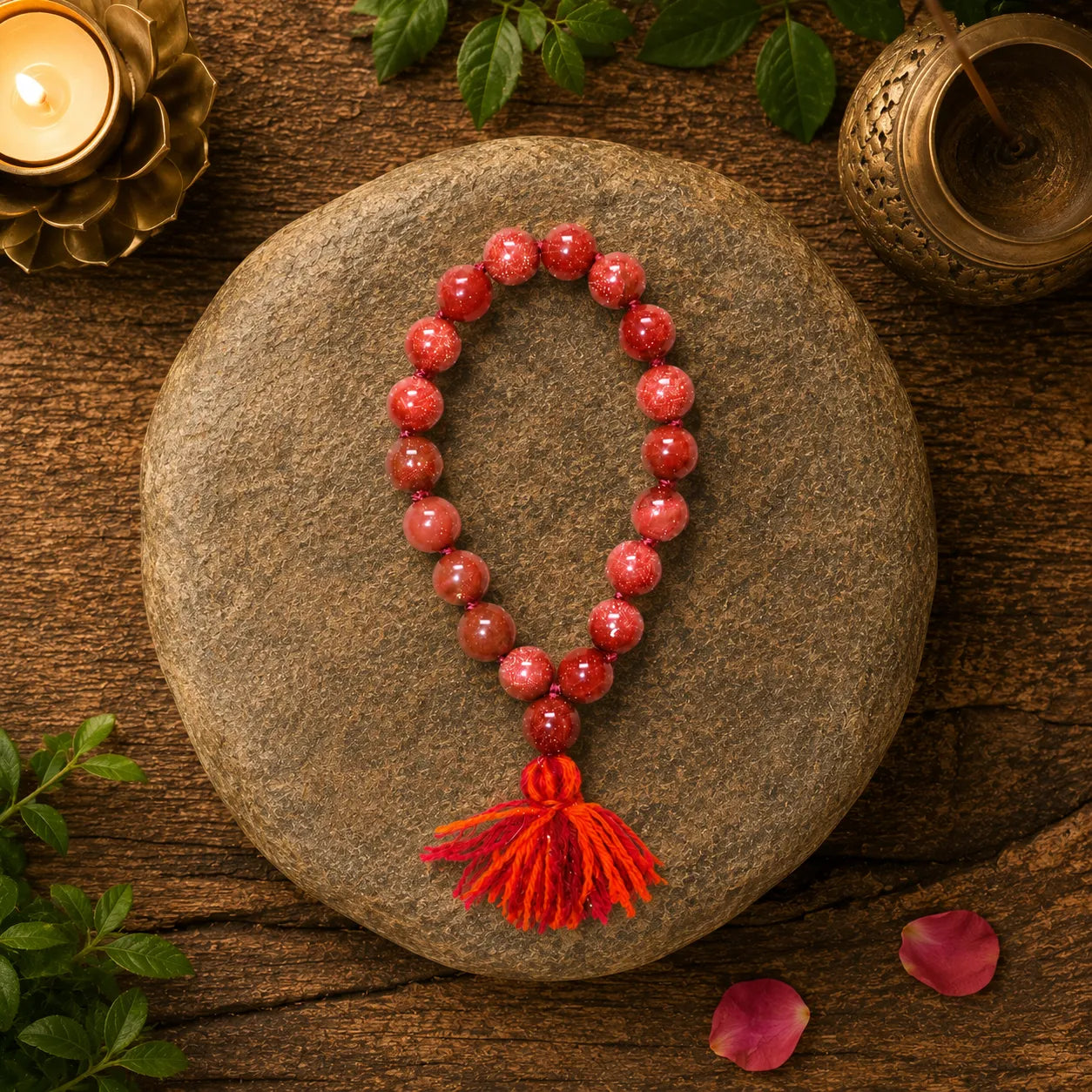 10MM Chand Sitara Stone Bracelet with Sparkling Goldstone Beads and Premium Handmade Design for Men and Women