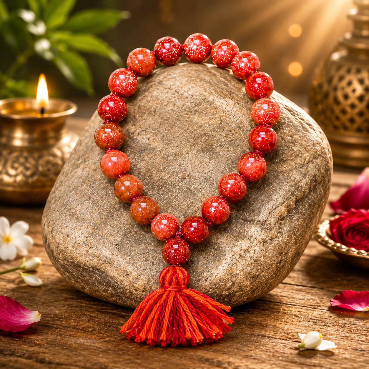 10MM Chand Sitara Stone Bracelet with Sparkling Goldstone Beads and Premium Handmade Design for Men and Women