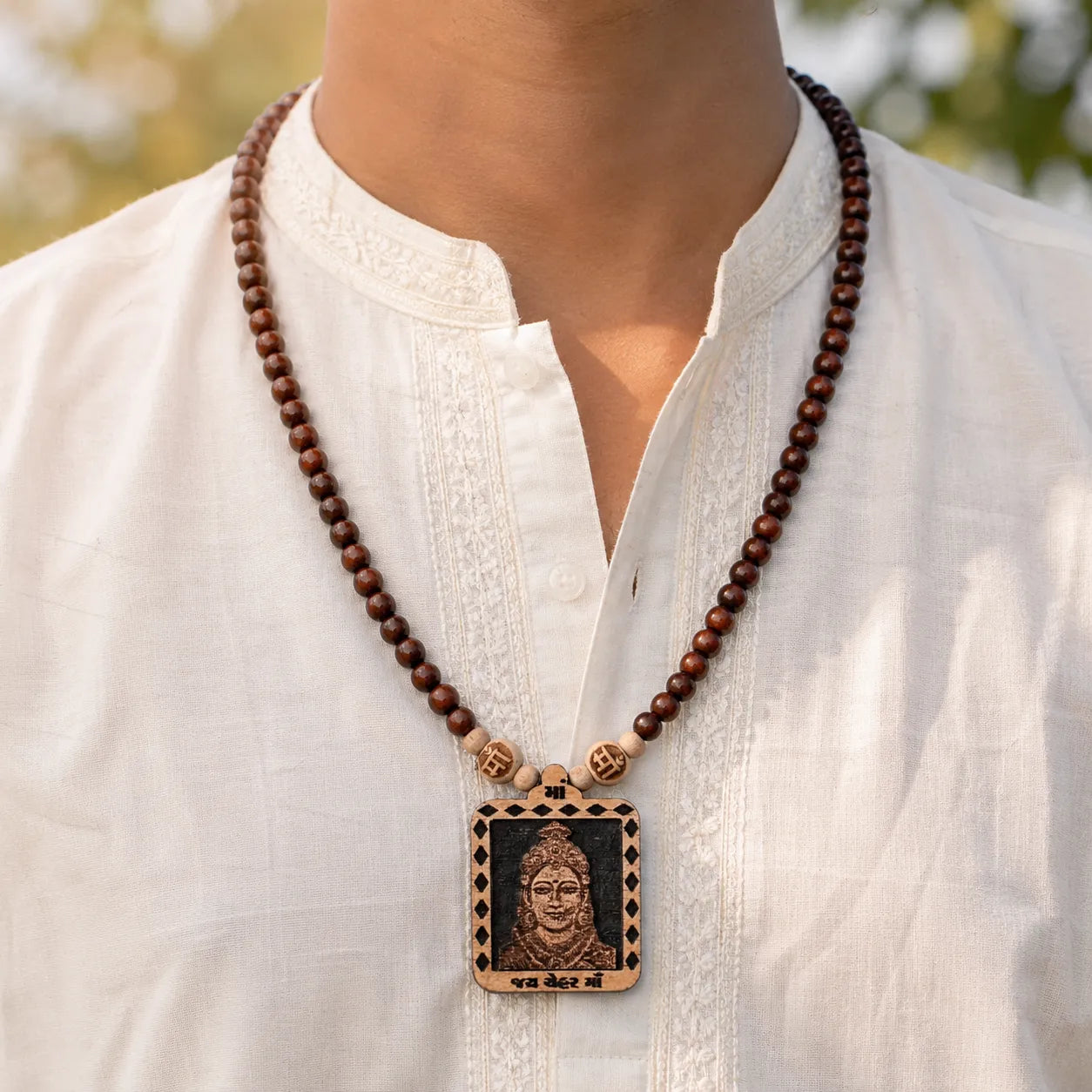 Chehar Mata Pedal Tulsi Mala 108 Beads Original Sacred Tulsi Mala for Prayer Meditation and Spiritual Devotion