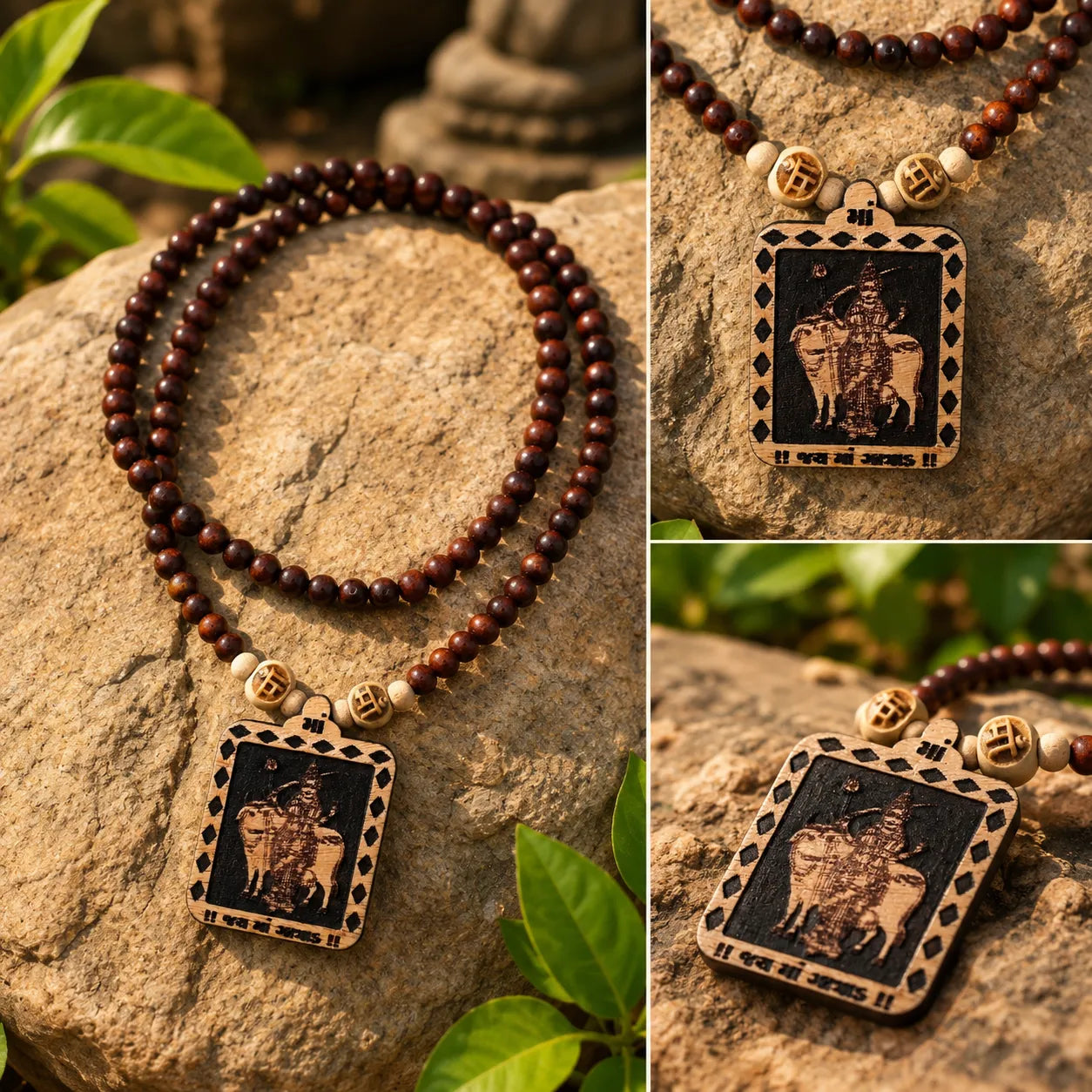 Gatrad Mata Pedal Tulsi Mala 108 Beads Original Sacred Tulsi Mala for Prayer Meditation and Spiritual Devotion