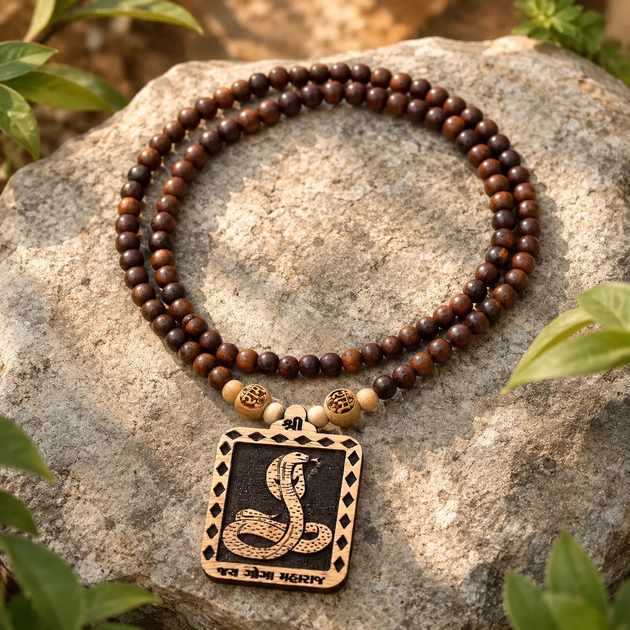 Goga Maharaj Pedal Tulsi Mala 108 Beads Original Sacred Tulsi Mala for Prayer Meditation and Spiritual Devotion