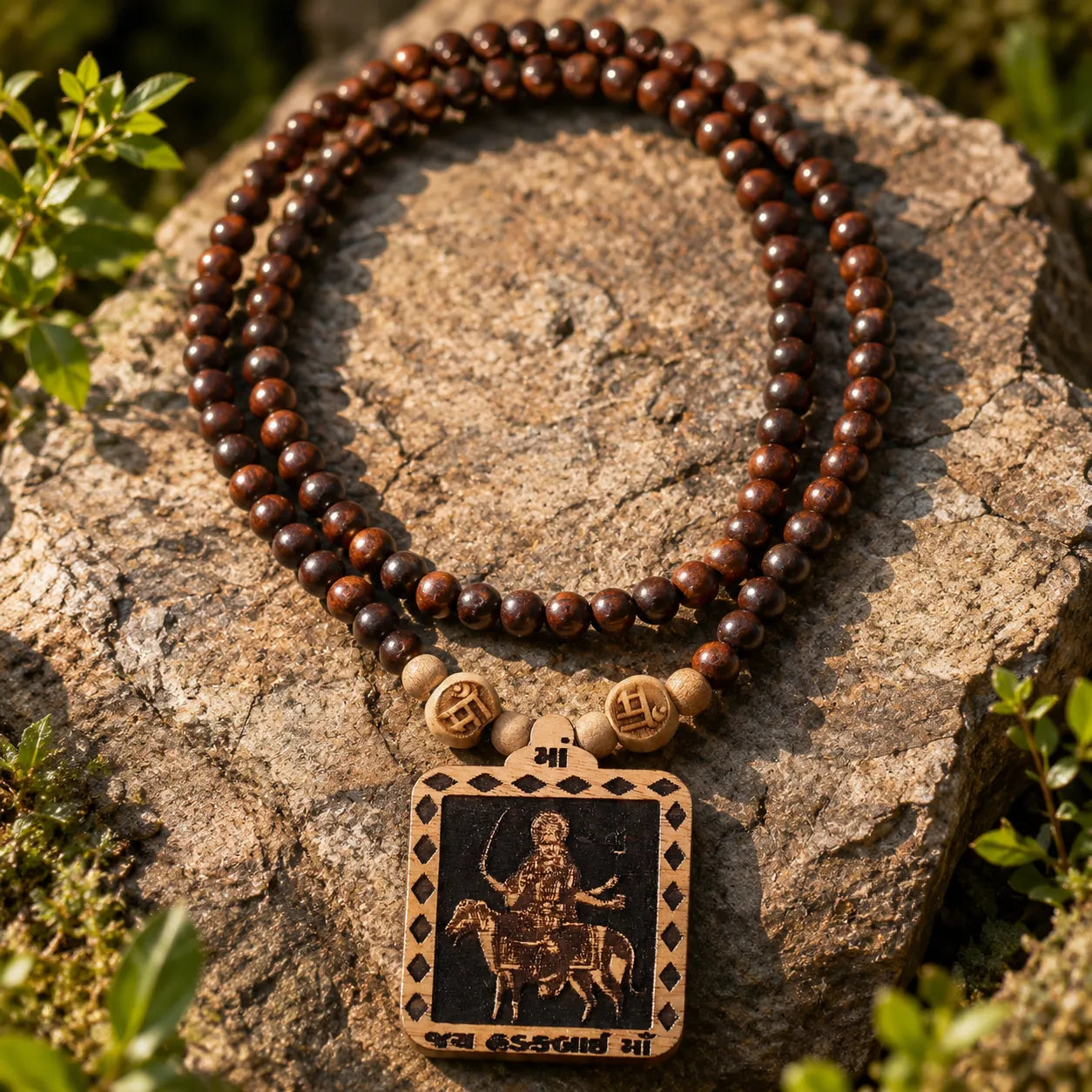 Hadkai Mata Pedal Tulsi Mala 108 Beads Original Sacred Tulsi Mala for Prayer Meditation and Spiritual Devotion