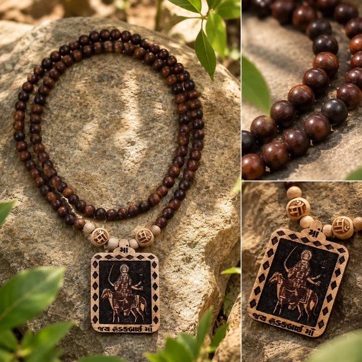 Hadkai Mata Pedal Tulsi Mala 108 Beads Original Sacred Tulsi Mala for Prayer Meditation and Spiritual Devotion