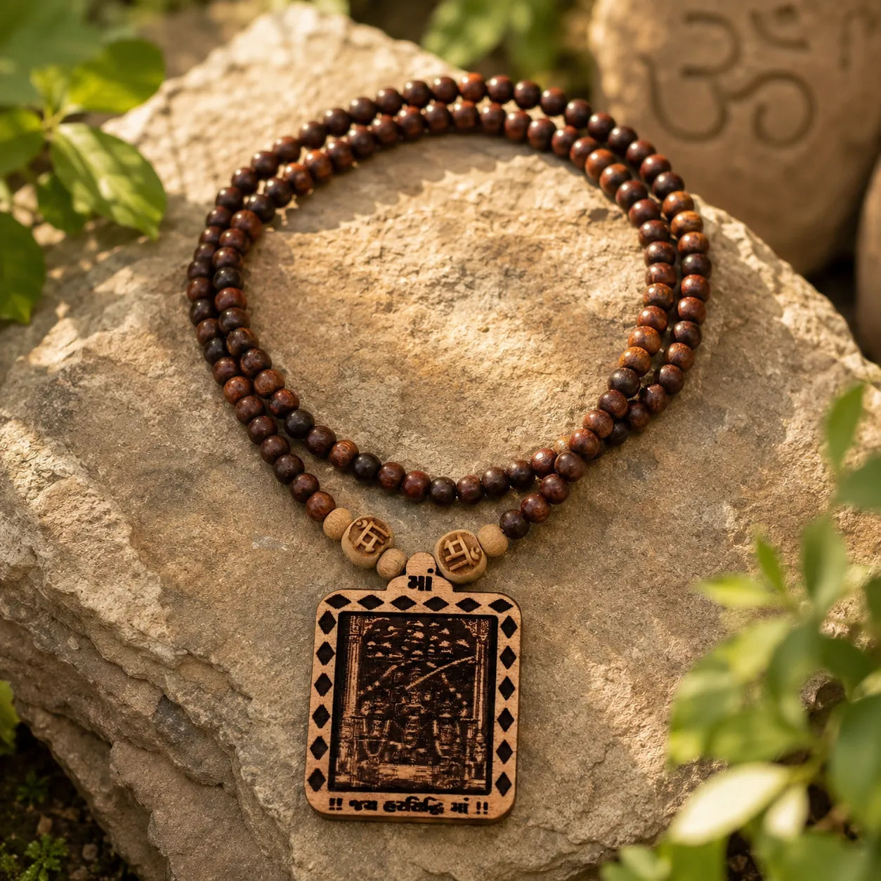Harsiddhi Mata Pedal Tulsi Mala 108 Beads Original Sacred Tulsi Mala for Prayer Meditation and Spiritual Devotion