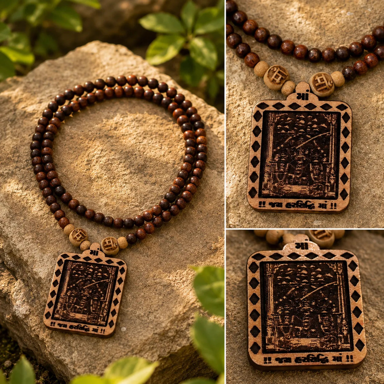 Harsiddhi Mata Pedal Tulsi Mala 108 Beads Original Sacred Tulsi Mala for Prayer Meditation and Spiritual Devotion