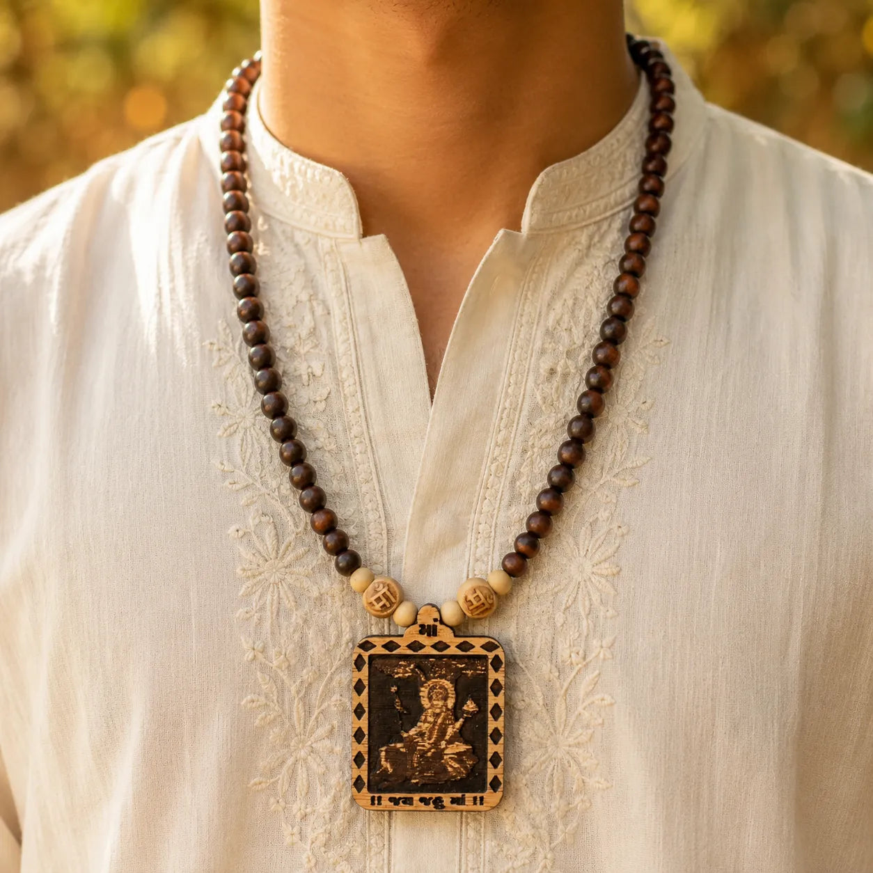 Jay Jahu Mata Pedal Tulsi Mala 108 Beads Original Sacred Tulsi Mala for Prayer Meditation and Spiritual Devotion