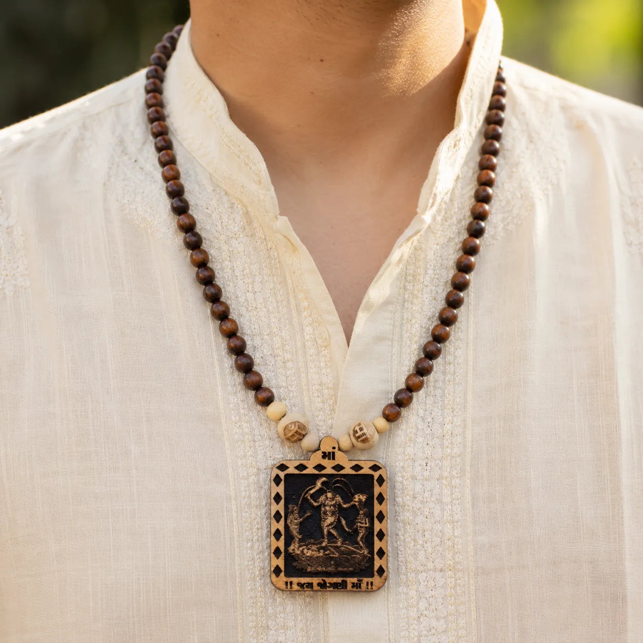 Jogani Mata Pedal Tulsi Mala 108 Beads Original Sacred Tulsi Mala for Prayer Meditation and Spiritual Devotion
