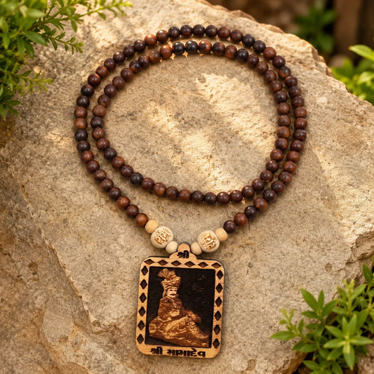 Mamadev Pedal Tulsi Mala 108 Beads Original Sacred Tulsi Mala for Prayer Meditation and Spiritual Devotion
