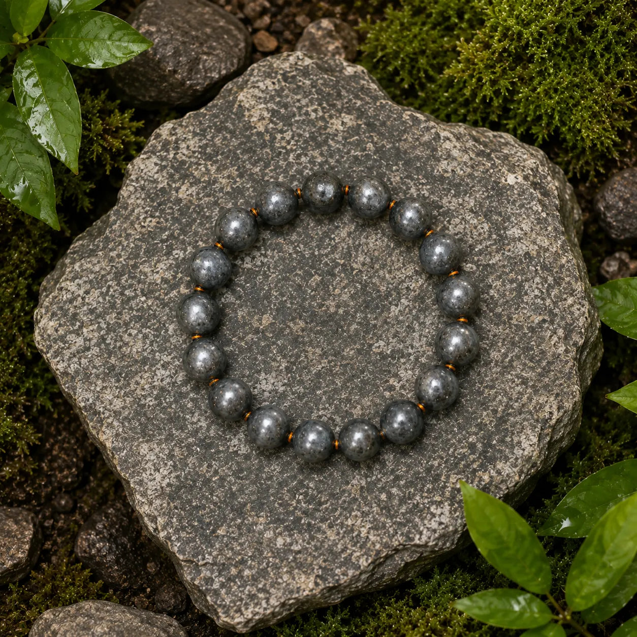 Original 12MM Natural Pyrite Stone Bracelet with Metallic Golden Gemstone Beads for Men and Women