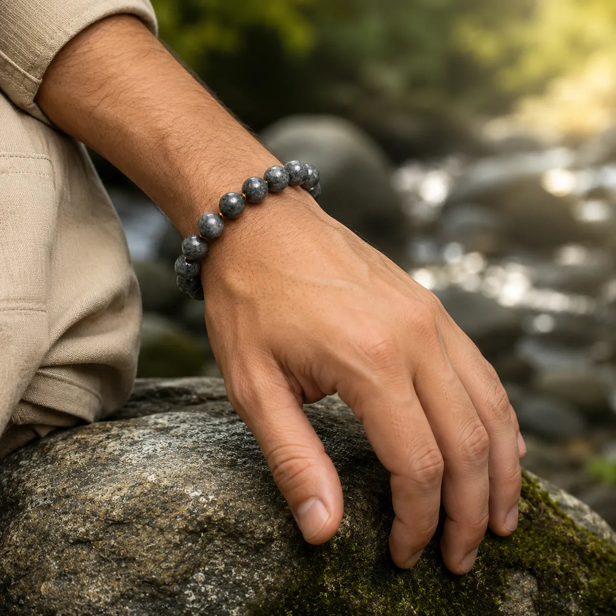 Original 12MM Natural Pyrite Stone Bracelet with Metallic Golden Gemstone Beads for Men and Women