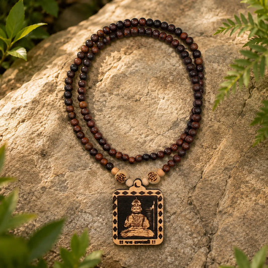 Ramadhani Betha Pedal Tulsi Mala 108 Beads Original Tulsi Mala for Prayer Meditation and Spiritual Devotion