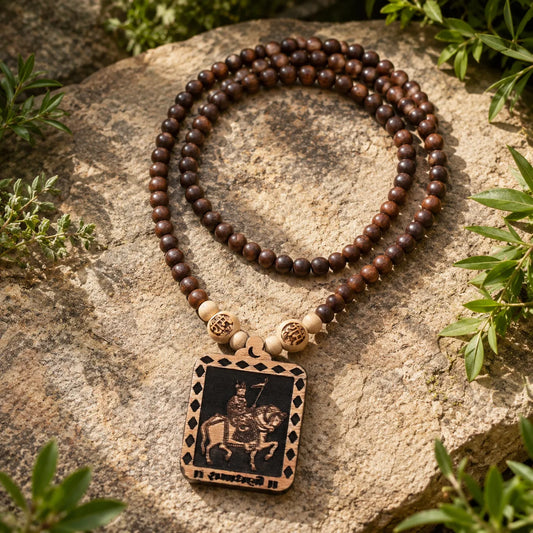 Ramadhani Ghoda Pedal Tulsi Mala 108 Beads Original Tulsi Mala for Prayer Meditation and Spiritual Devotion