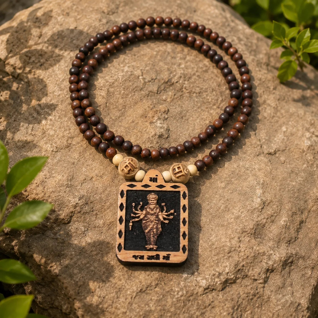 Sandhi Mata Pedal Tulsi Mala 108 Beads Original Sacred Tulsi Mala for Prayer Meditation and Spiritual Devotion