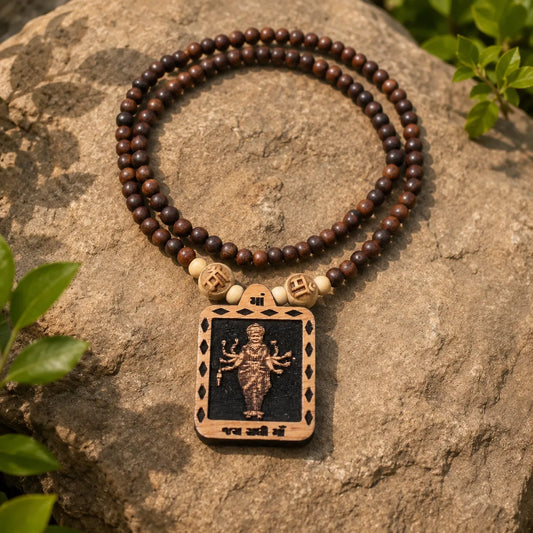 Sandhi Mata Pedal Tulsi Mala 108 Beads Original Sacred Tulsi Mala for Prayer Meditation and Spiritual Devotion