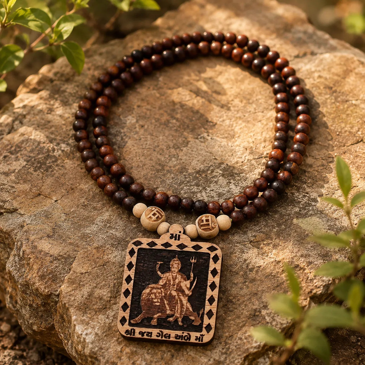 Jay Shree Gelambe Ma Pedal Tulsi Mala 108 Beads Original Sacred Tulsi Mala for Prayer Meditation and Spiritual Devotion