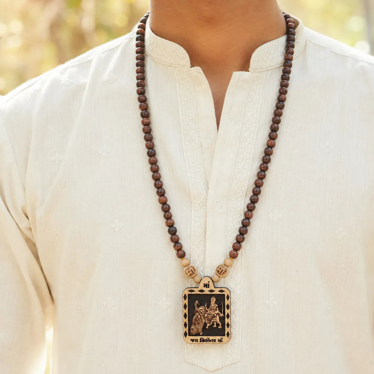Sikotar Mata Pedal Tulsi Mala with 108 Original Tulsi Beads for Prayer, Meditation and Spiritual Devotion
