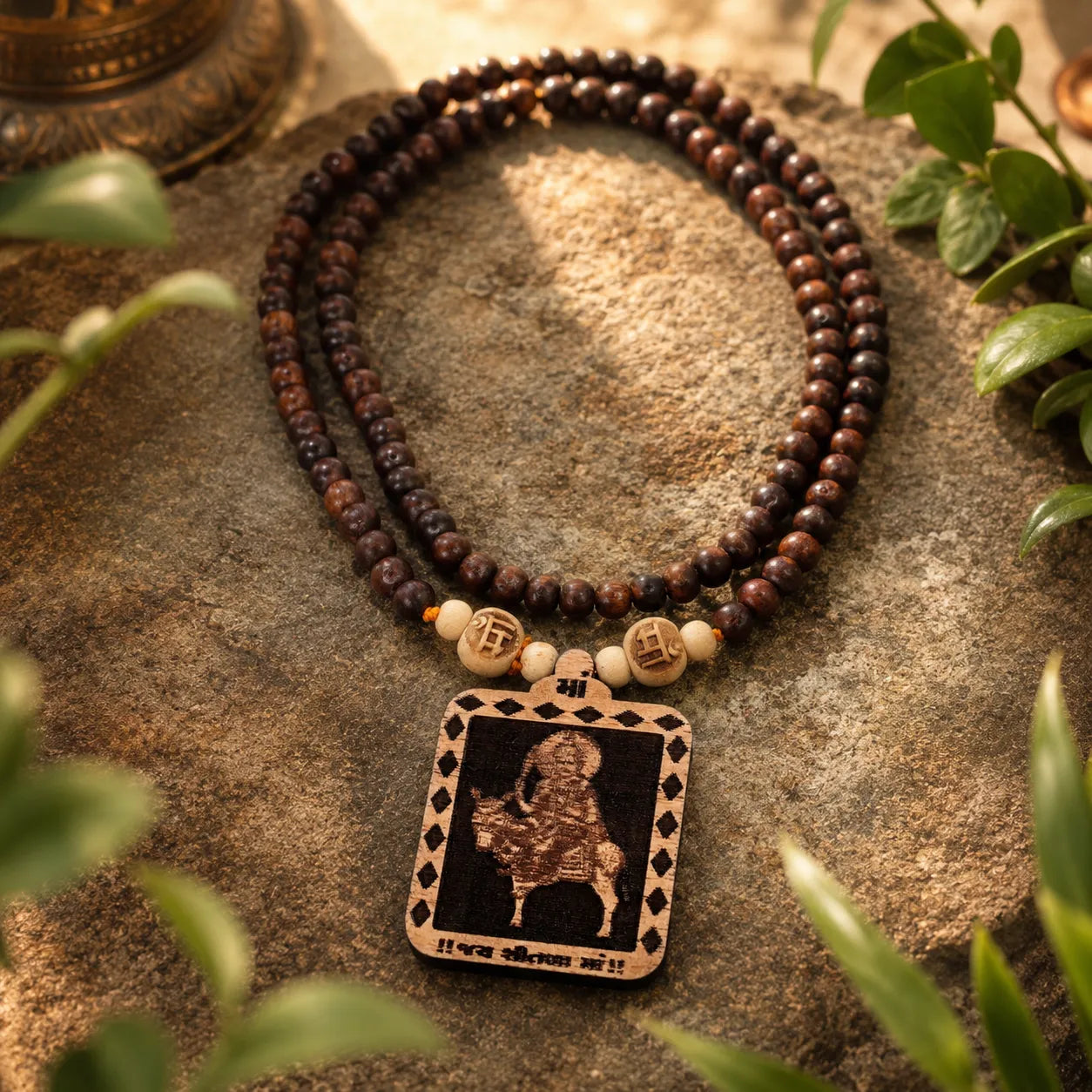 Shitala Mata Pedal Tulsi Mala with 108 Original Tulsi Beads for Prayer, Meditation and Spiritual Devotion