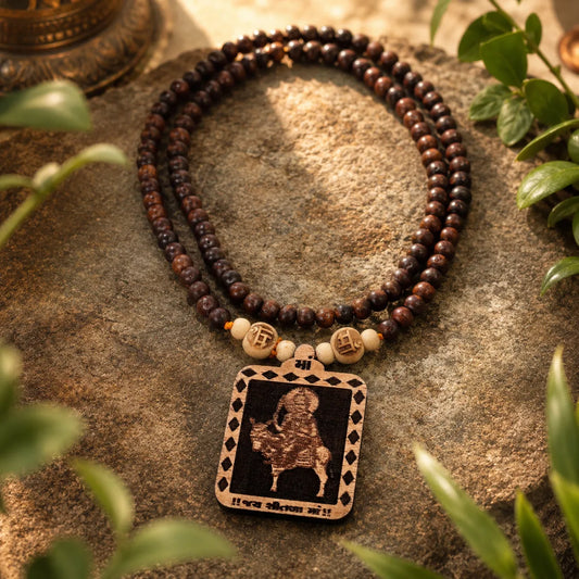 Shitala Mata Pedal Tulsi Mala with 108 Original Tulsi Beads for Prayer, Meditation and Spiritual Devotion