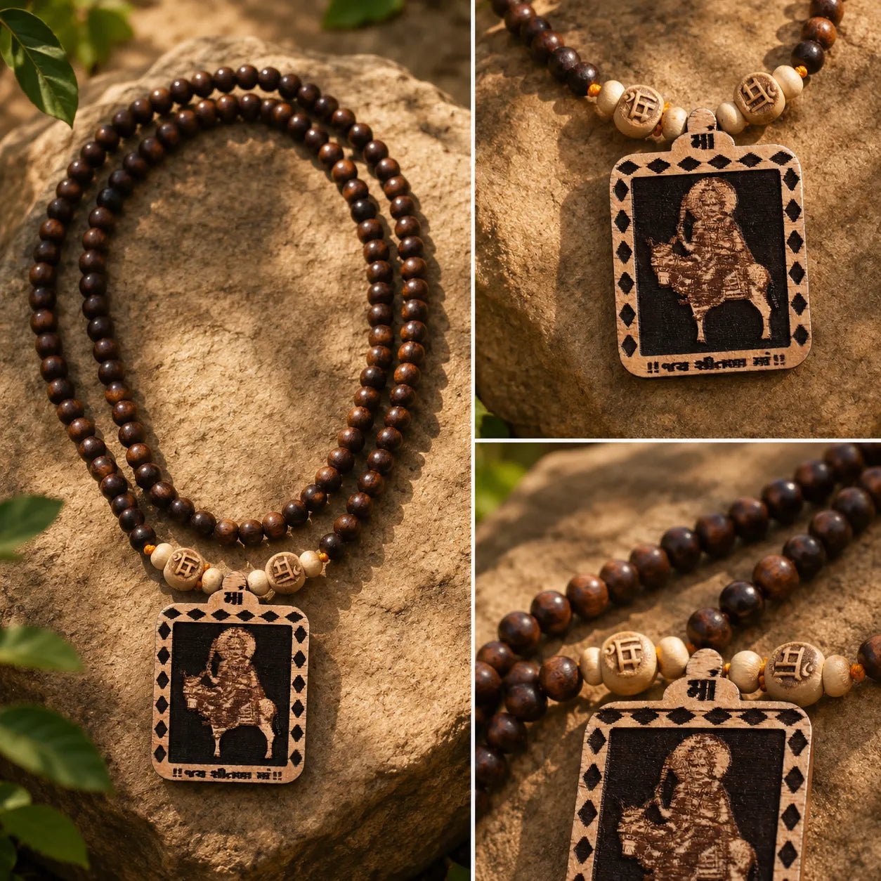 Shitala Mata Pedal Tulsi Mala with 108 Original Tulsi Beads for Prayer, Meditation and Spiritual Devotion