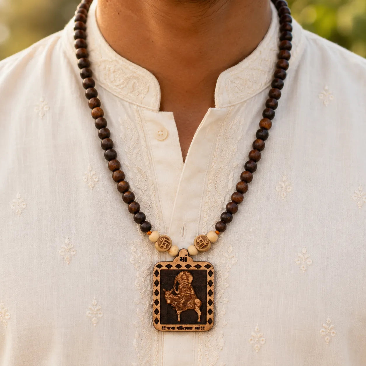 Shitala Mata Pedal Tulsi Mala with 108 Original Tulsi Beads for Prayer, Meditation and Spiritual Devotion