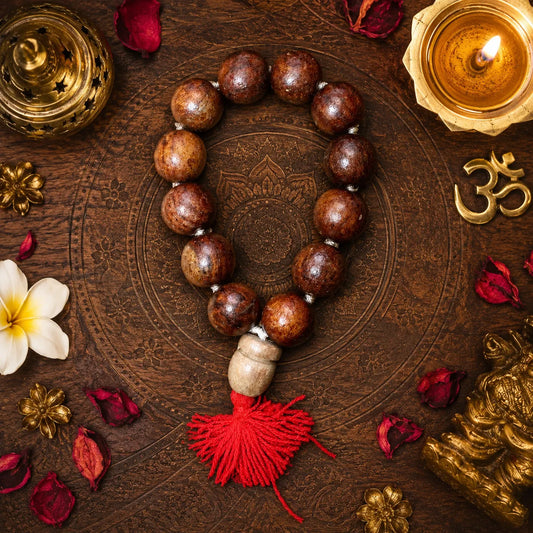 20MM Wooden Color Original Van Tulsi Berkho Bracelet Handmade Natural Tulsi Wood Spiritual Bracelet