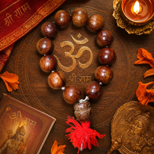22MM Wooden Color Original Van Tulsi Berkho Bracelet Handmade Natural Tulsi Wood Spiritual Bracelet