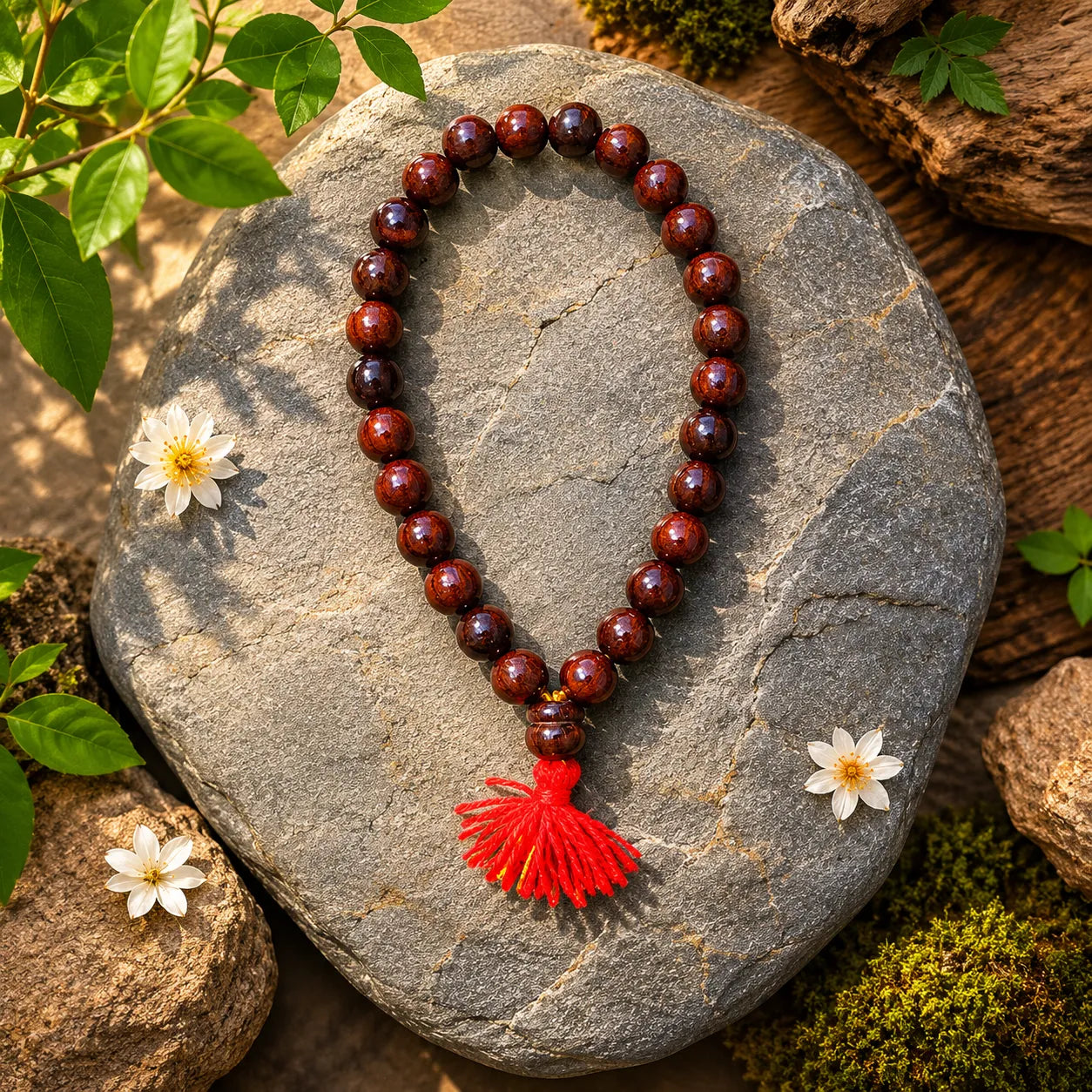 8MM Woodan Color Original Van Tulsi Berkho Bracelet Natural Tulsi Wood Bead Bracelet