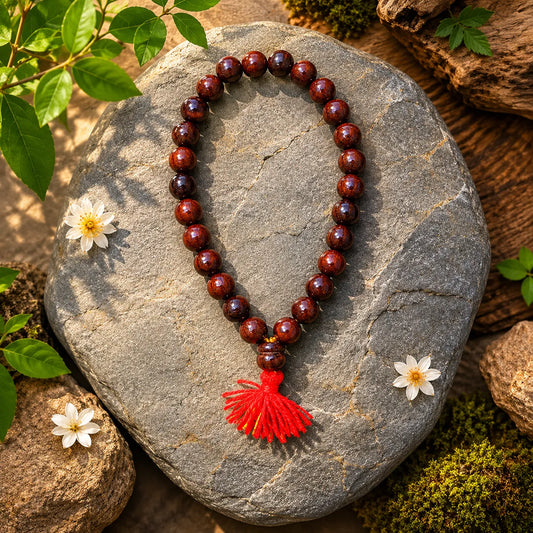 8MM Woodan Color Original Van Tulsi Berkho Bracelet Natural Tulsi Wood Bead Bracelet