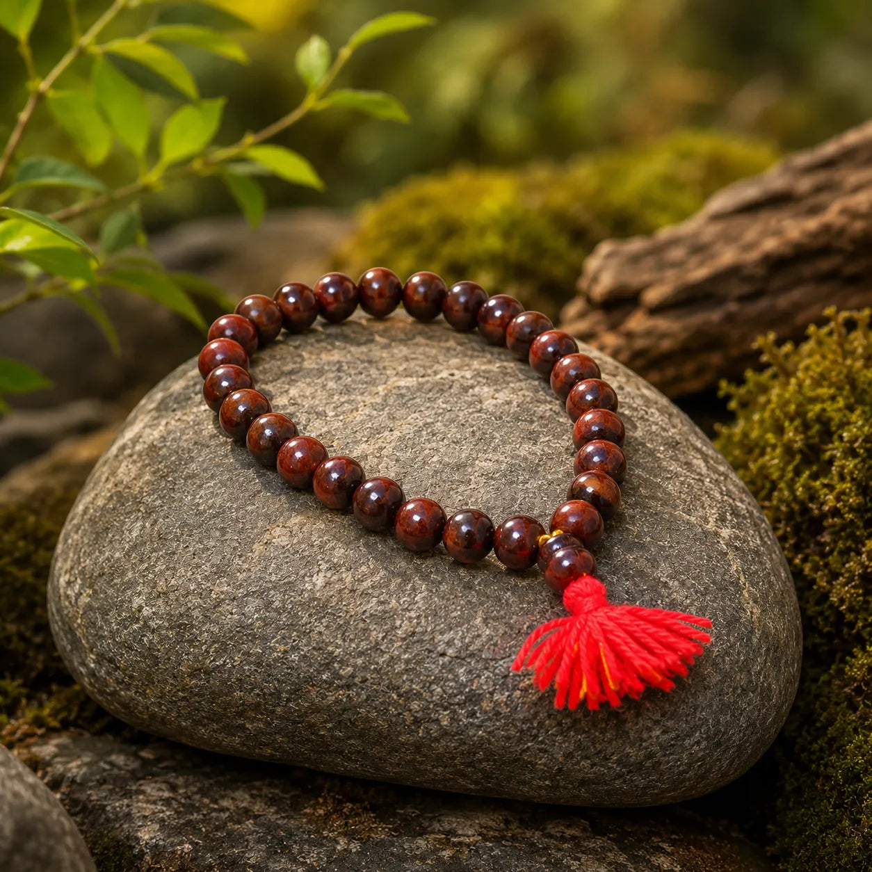 8MM Woodan Color Original Van Tulsi Berkho Bracelet Natural Tulsi Wood Bead Bracelet